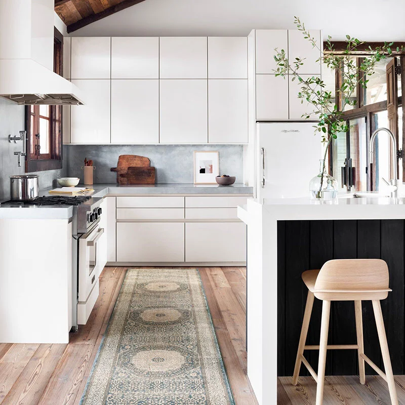 Area runner in kitchen