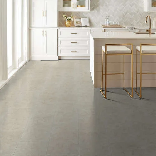 Tile flooring in kitchen